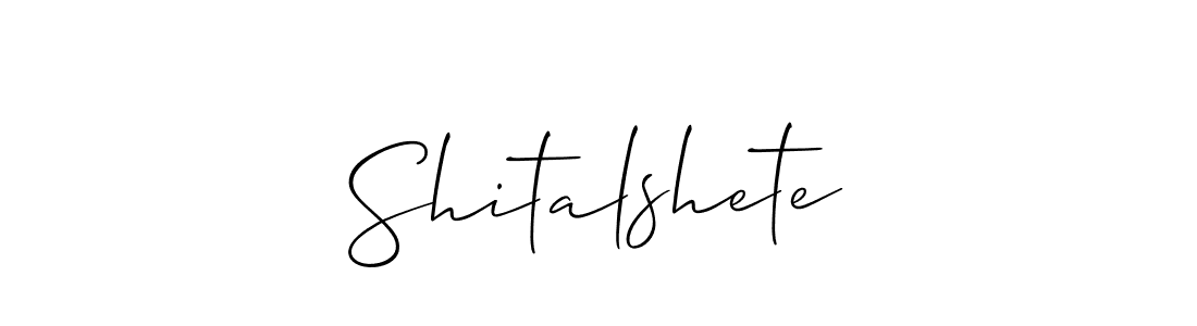 Create a beautiful signature design for name Shitalshete. With this signature (Allison_Script) fonts, you can make a handwritten signature for free. Shitalshete signature style 2 images and pictures png