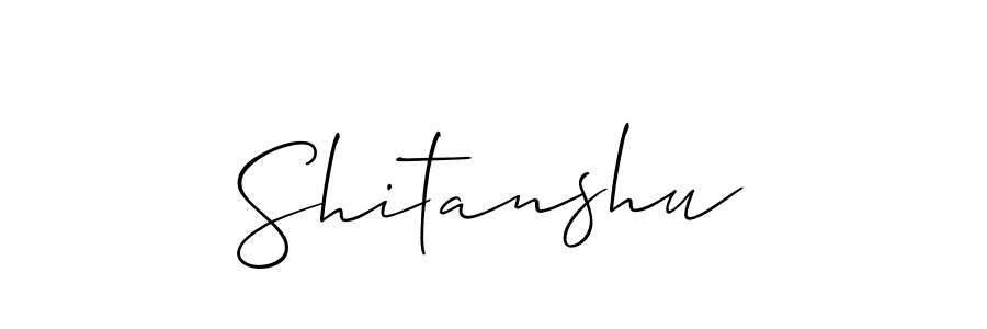 Allison_Script is a professional signature style that is perfect for those who want to add a touch of class to their signature. It is also a great choice for those who want to make their signature more unique. Get Shitanshu name to fancy signature for free. Shitanshu signature style 2 images and pictures png