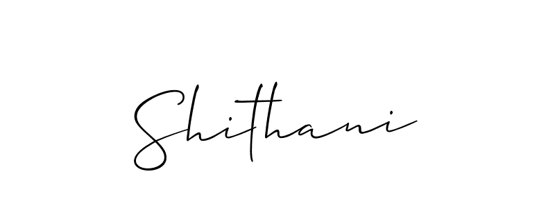 Design your own signature with our free online signature maker. With this signature software, you can create a handwritten (Allison_Script) signature for name Shithani. Shithani signature style 2 images and pictures png