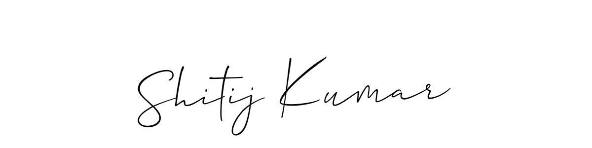 Also we have Shitij Kumar name is the best signature style. Create professional handwritten signature collection using Allison_Script autograph style. Shitij Kumar signature style 2 images and pictures png