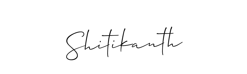 Design your own signature with our free online signature maker. With this signature software, you can create a handwritten (Allison_Script) signature for name Shitikanth. Shitikanth signature style 2 images and pictures png