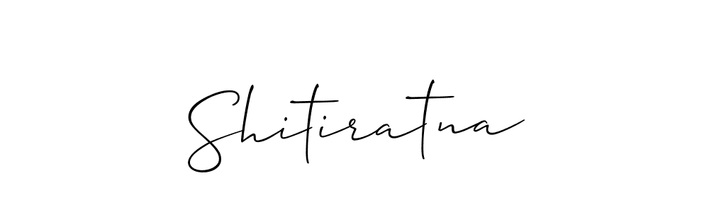 How to make Shitiratna signature? Allison_Script is a professional autograph style. Create handwritten signature for Shitiratna name. Shitiratna signature style 2 images and pictures png