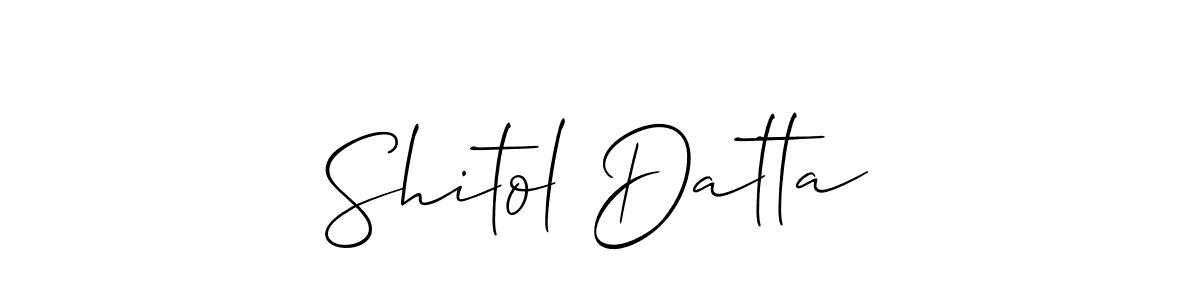 You should practise on your own different ways (Allison_Script) to write your name (Shitol Datta) in signature. don't let someone else do it for you. Shitol Datta signature style 2 images and pictures png