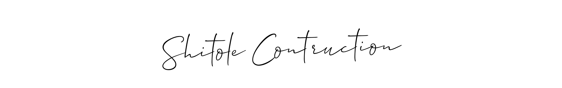 How to make Shitole Contruction signature? Allison_Script is a professional autograph style. Create handwritten signature for Shitole Contruction name. Shitole Contruction signature style 2 images and pictures png