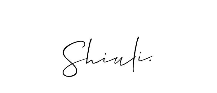 if you are searching for the best signature style for your name Shiuli.. so please give up your signature search. here we have designed multiple signature styles  using Allison_Script. Shiuli. signature style 2 images and pictures png