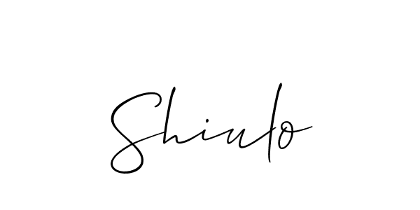 if you are searching for the best signature style for your name Shiulo. so please give up your signature search. here we have designed multiple signature styles  using Allison_Script. Shiulo signature style 2 images and pictures png