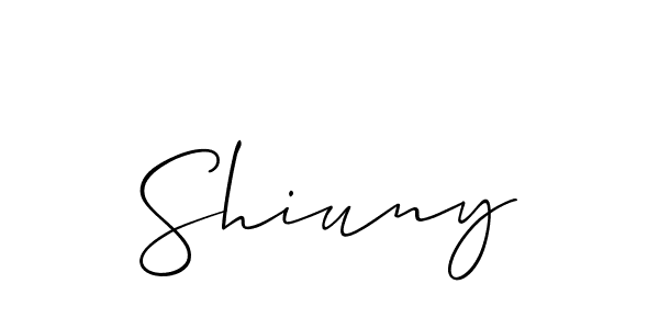 How to make Shiuny name signature. Use Allison_Script style for creating short signs online. This is the latest handwritten sign. Shiuny signature style 2 images and pictures png