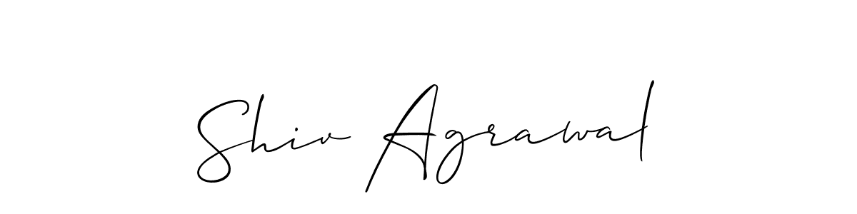 Also we have Shiv Agrawal name is the best signature style. Create professional handwritten signature collection using Allison_Script autograph style. Shiv Agrawal signature style 2 images and pictures png