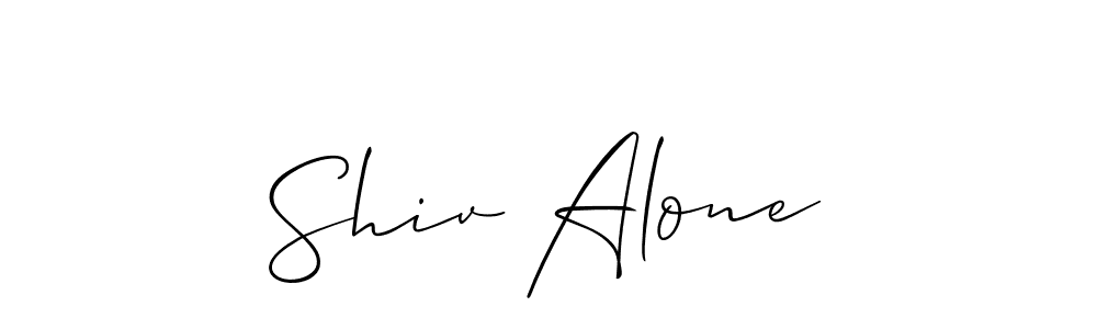 How to Draw Shiv Alone signature style? Allison_Script is a latest design signature styles for name Shiv Alone. Shiv Alone signature style 2 images and pictures png