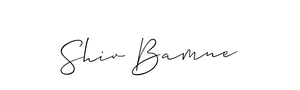 You should practise on your own different ways (Allison_Script) to write your name (Shiv Bamne) in signature. don't let someone else do it for you. Shiv Bamne signature style 2 images and pictures png
