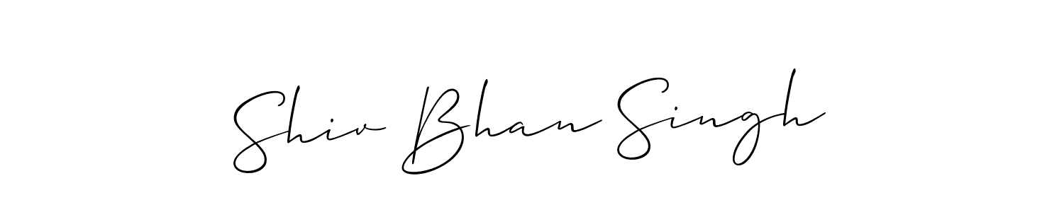 Make a beautiful signature design for name Shiv Bhan Singh. With this signature (Allison_Script) style, you can create a handwritten signature for free. Shiv Bhan Singh signature style 2 images and pictures png