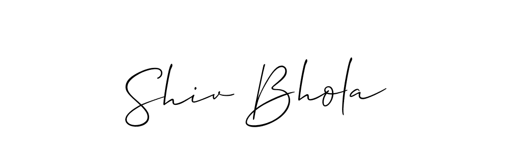 Design your own signature with our free online signature maker. With this signature software, you can create a handwritten (Allison_Script) signature for name Shiv Bhola. Shiv Bhola signature style 2 images and pictures png