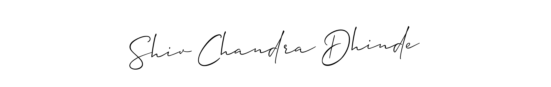 Also You can easily find your signature by using the search form. We will create Shiv Chandra Dhinde name handwritten signature images for you free of cost using Allison_Script sign style. Shiv Chandra Dhinde signature style 2 images and pictures png