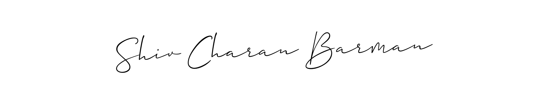 if you are searching for the best signature style for your name Shiv Charan Barman. so please give up your signature search. here we have designed multiple signature styles  using Allison_Script. Shiv Charan Barman signature style 2 images and pictures png