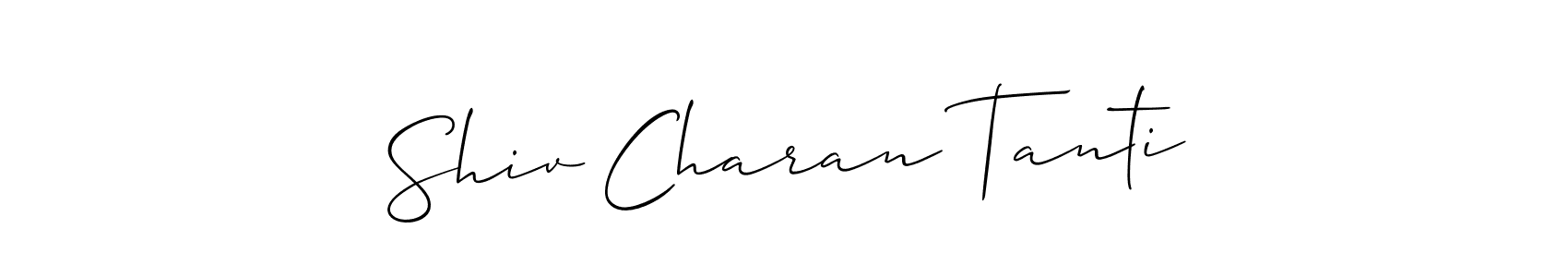 if you are searching for the best signature style for your name Shiv Charan Tanti. so please give up your signature search. here we have designed multiple signature styles  using Allison_Script. Shiv Charan Tanti signature style 2 images and pictures png