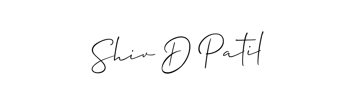 Allison_Script is a professional signature style that is perfect for those who want to add a touch of class to their signature. It is also a great choice for those who want to make their signature more unique. Get Shiv D Patil name to fancy signature for free. Shiv D Patil signature style 2 images and pictures png