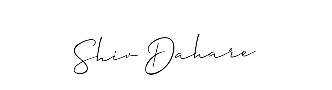 It looks lik you need a new signature style for name Shiv Dahare. Design unique handwritten (Allison_Script) signature with our free signature maker in just a few clicks. Shiv Dahare signature style 2 images and pictures png