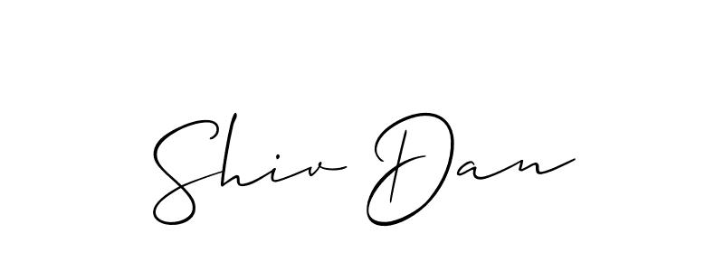 Make a beautiful signature design for name Shiv Dan. With this signature (Allison_Script) style, you can create a handwritten signature for free. Shiv Dan signature style 2 images and pictures png