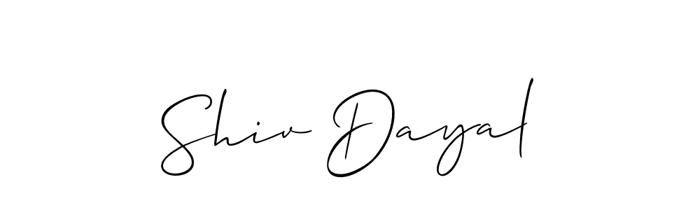 How to make Shiv Dayal name signature. Use Allison_Script style for creating short signs online. This is the latest handwritten sign. Shiv Dayal signature style 2 images and pictures png