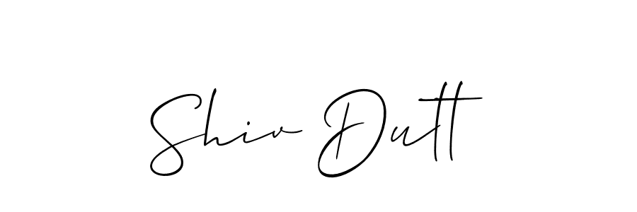 It looks lik you need a new signature style for name Shiv Dutt. Design unique handwritten (Allison_Script) signature with our free signature maker in just a few clicks. Shiv Dutt signature style 2 images and pictures png