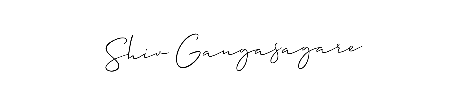 Shiv Gangasagare stylish signature style. Best Handwritten Sign (Allison_Script) for my name. Handwritten Signature Collection Ideas for my name Shiv Gangasagare. Shiv Gangasagare signature style 2 images and pictures png
