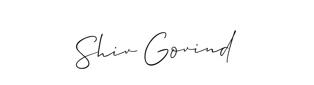 Make a beautiful signature design for name Shiv Govind. With this signature (Allison_Script) style, you can create a handwritten signature for free. Shiv Govind signature style 2 images and pictures png