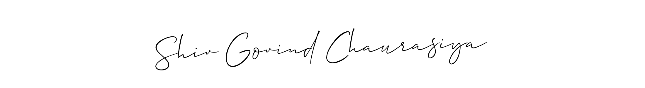 if you are searching for the best signature style for your name Shiv Govind Chaurasiya. so please give up your signature search. here we have designed multiple signature styles  using Allison_Script. Shiv Govind Chaurasiya signature style 2 images and pictures png