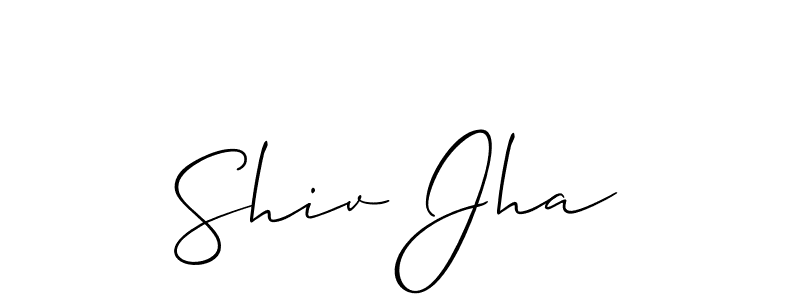 Also we have Shiv Jha name is the best signature style. Create professional handwritten signature collection using Allison_Script autograph style. Shiv Jha signature style 2 images and pictures png