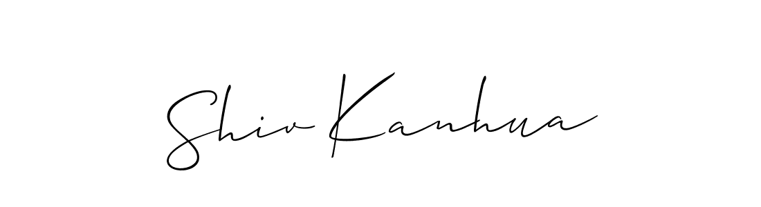 You should practise on your own different ways (Allison_Script) to write your name (Shiv Kanhua) in signature. don't let someone else do it for you. Shiv Kanhua signature style 2 images and pictures png