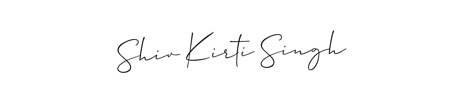 The best way (Allison_Script) to make a short signature is to pick only two or three words in your name. The name Shiv Kirti Singh include a total of six letters. For converting this name. Shiv Kirti Singh signature style 2 images and pictures png