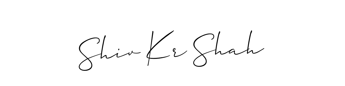 How to make Shiv Kr Shah signature? Allison_Script is a professional autograph style. Create handwritten signature for Shiv Kr Shah name. Shiv Kr Shah signature style 2 images and pictures png