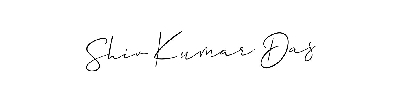 Similarly Allison_Script is the best handwritten signature design. Signature creator online .You can use it as an online autograph creator for name Shiv Kumar Das. Shiv Kumar Das signature style 2 images and pictures png