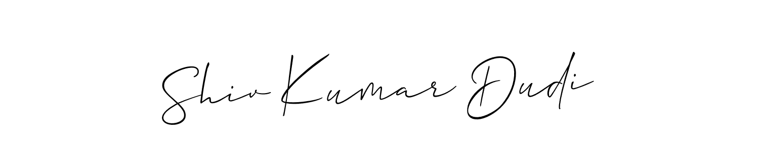 You should practise on your own different ways (Allison_Script) to write your name (Shiv Kumar Dudi) in signature. don't let someone else do it for you. Shiv Kumar Dudi signature style 2 images and pictures png