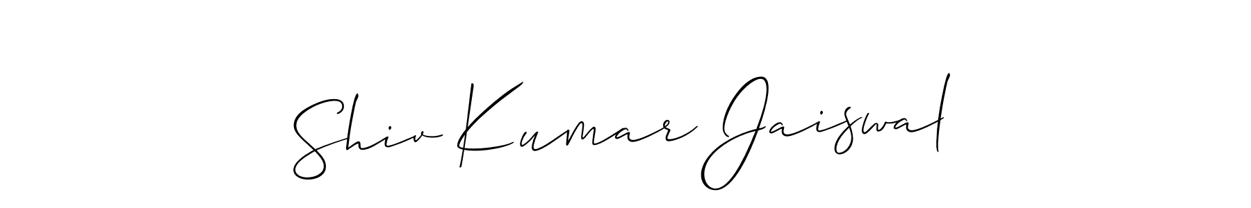 Use a signature maker to create a handwritten signature online. With this signature software, you can design (Allison_Script) your own signature for name Shiv Kumar Jaiswal. Shiv Kumar Jaiswal signature style 2 images and pictures png