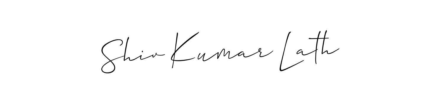 It looks lik you need a new signature style for name Shiv Kumar Lath. Design unique handwritten (Allison_Script) signature with our free signature maker in just a few clicks. Shiv Kumar Lath signature style 2 images and pictures png