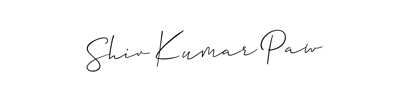 You can use this online signature creator to create a handwritten signature for the name Shiv Kumar Paw. This is the best online autograph maker. Shiv Kumar Paw signature style 2 images and pictures png