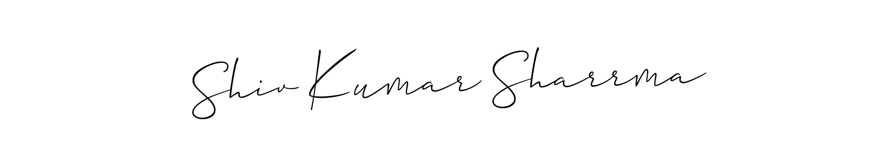 Use a signature maker to create a handwritten signature online. With this signature software, you can design (Allison_Script) your own signature for name Shiv Kumar Sharrma. Shiv Kumar Sharrma signature style 2 images and pictures png