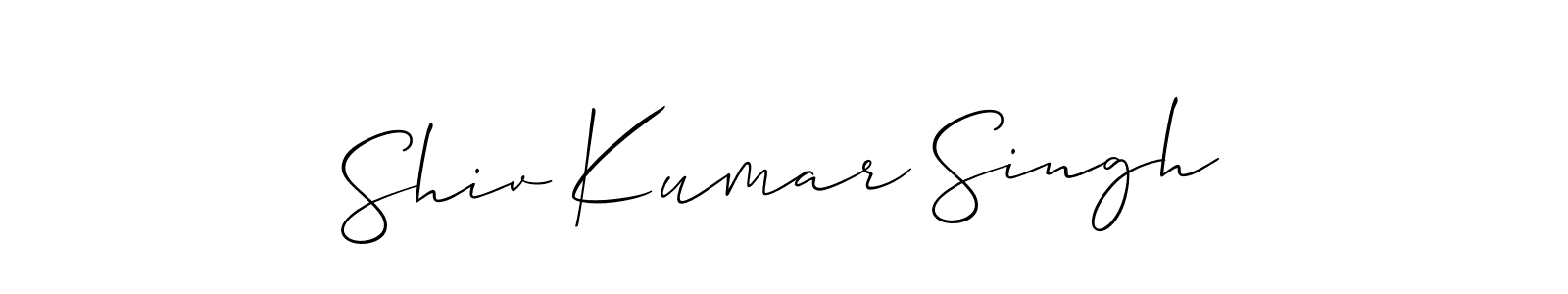 Create a beautiful signature design for name Shiv Kumar Singh. With this signature (Allison_Script) fonts, you can make a handwritten signature for free. Shiv Kumar Singh signature style 2 images and pictures png