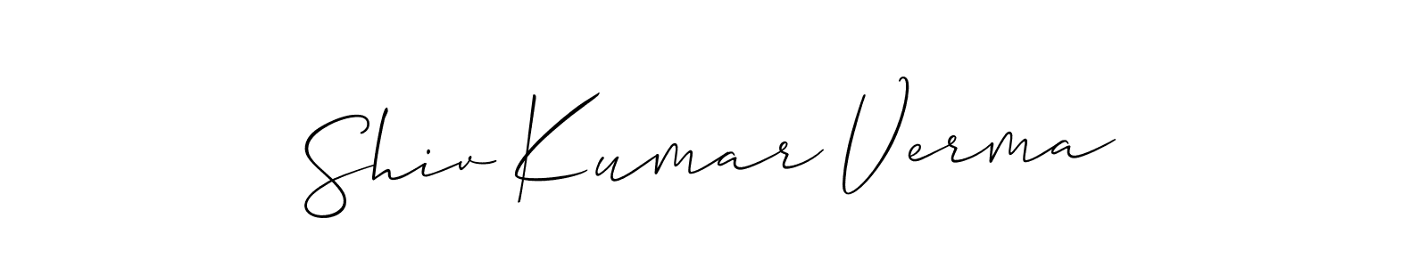 Make a beautiful signature design for name Shiv Kumar Verma. With this signature (Allison_Script) style, you can create a handwritten signature for free. Shiv Kumar Verma signature style 2 images and pictures png