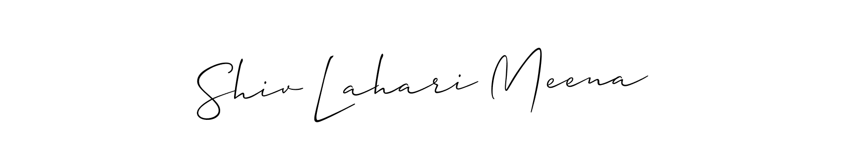 Use a signature maker to create a handwritten signature online. With this signature software, you can design (Allison_Script) your own signature for name Shiv Lahari Meena. Shiv Lahari Meena signature style 2 images and pictures png