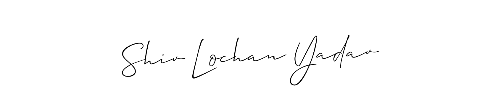 Also You can easily find your signature by using the search form. We will create Shiv Lochan Yadav name handwritten signature images for you free of cost using Allison_Script sign style. Shiv Lochan Yadav signature style 2 images and pictures png