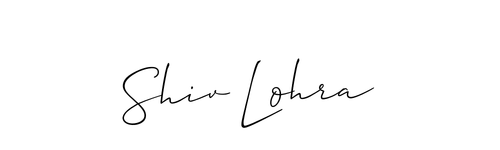 Also You can easily find your signature by using the search form. We will create Shiv Lohra name handwritten signature images for you free of cost using Allison_Script sign style. Shiv Lohra signature style 2 images and pictures png