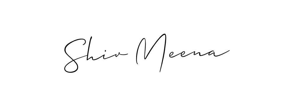 The best way (Allison_Script) to make a short signature is to pick only two or three words in your name. The name Shiv Meena include a total of six letters. For converting this name. Shiv Meena signature style 2 images and pictures png