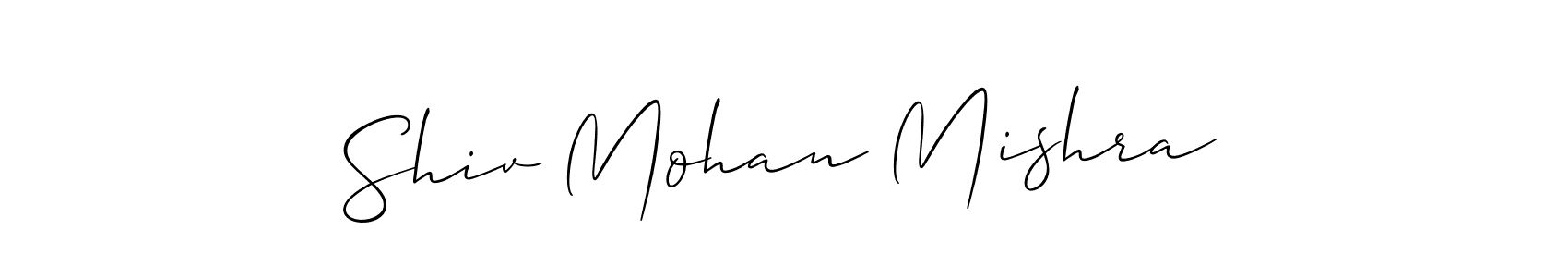 if you are searching for the best signature style for your name Shiv Mohan Mishra. so please give up your signature search. here we have designed multiple signature styles  using Allison_Script. Shiv Mohan Mishra signature style 2 images and pictures png