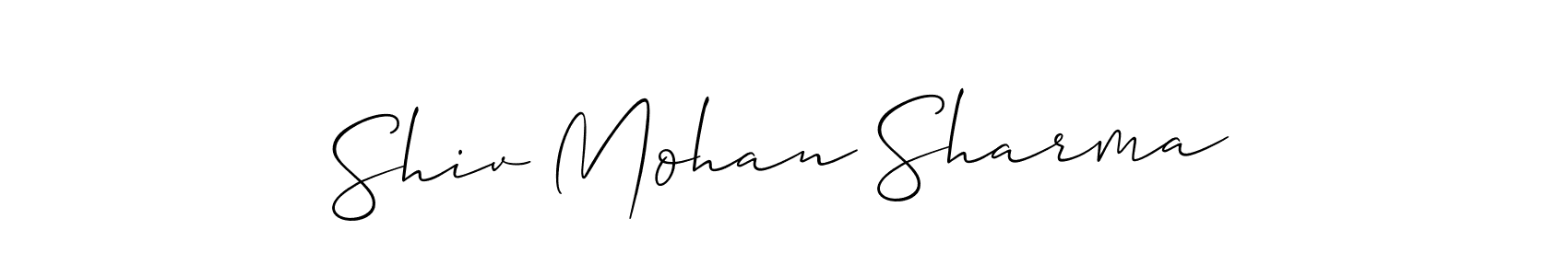 How to Draw Shiv Mohan Sharma signature style? Allison_Script is a latest design signature styles for name Shiv Mohan Sharma. Shiv Mohan Sharma signature style 2 images and pictures png