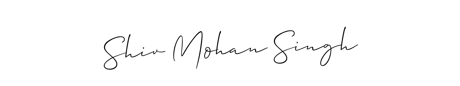 Make a short Shiv Mohan Singh signature style. Manage your documents anywhere anytime using Allison_Script. Create and add eSignatures, submit forms, share and send files easily. Shiv Mohan Singh signature style 2 images and pictures png