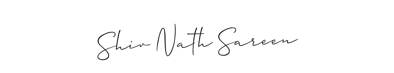 Use a signature maker to create a handwritten signature online. With this signature software, you can design (Allison_Script) your own signature for name Shiv Nath Sareen. Shiv Nath Sareen signature style 2 images and pictures png