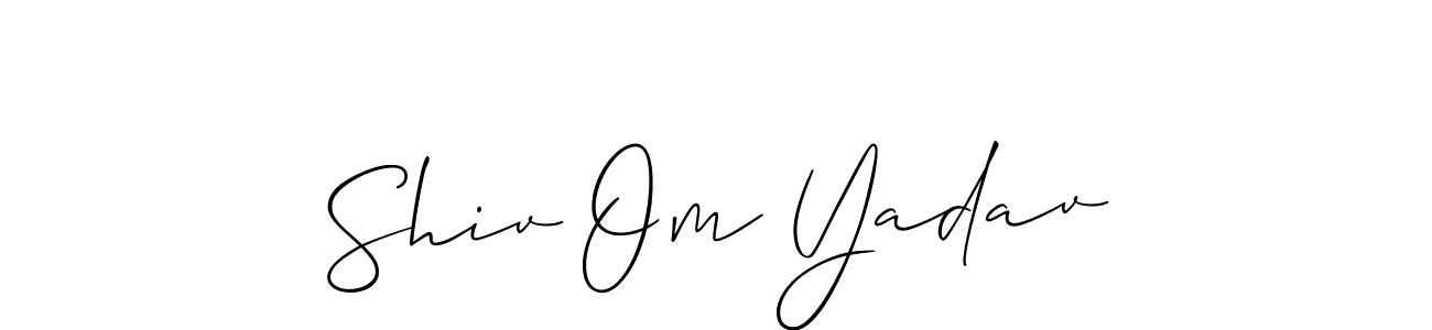 Design your own signature with our free online signature maker. With this signature software, you can create a handwritten (Allison_Script) signature for name Shiv Om Yadav. Shiv Om Yadav signature style 2 images and pictures png