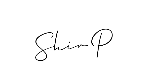 How to make Shiv P name signature. Use Allison_Script style for creating short signs online. This is the latest handwritten sign. Shiv P signature style 2 images and pictures png