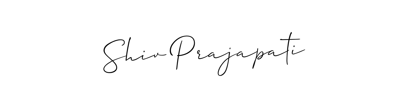 How to make Shiv Prajapati signature? Allison_Script is a professional autograph style. Create handwritten signature for Shiv Prajapati name. Shiv Prajapati signature style 2 images and pictures png